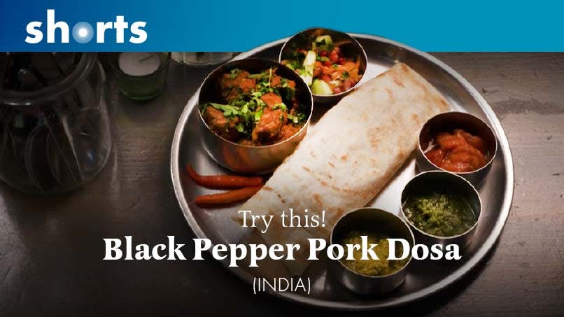 Try This! Black Pepper Pork Dosa, India