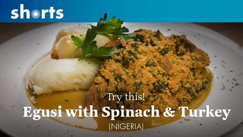 Try This! Egusi With Spinach and Turkey, Nigeria